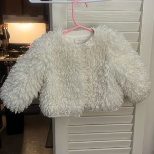 Baby’s faux fur tassel fringe coat